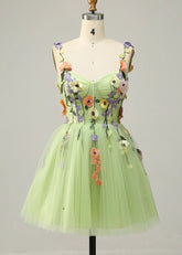 Druzelle | Find Your Dream Corset Homecoming Dress: Floral Styles Available Now - Sage Floral - PromDressClub